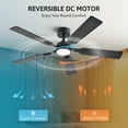 thumbnail image 5 of Ceiling Fan with LED Panel Lights & Remote 3 White Color Blades Contemporary, 5 of 11