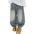 thumbnail image 2 of Boy's Pants Jeans Stretch Denim Loose Fit Long Autumn Winter School Play Activewear, 2 of 8