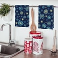 thumbnail image 5 of Christmas Winter Kitchen Dish Towel 18 x 26 Inch Watercolor Blue Snowflake Dishcloth Snowflake Decorative Hand Drying Tea Towel for Xmas Winter Kitchen Cooking Baking Bathroom, 2Pcs, 5 of 6