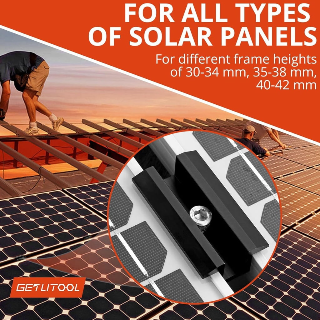 20 Pack Solar Modules Z Brackets With Screws Adjustable Edges Clamps for Balconies Roof Motorhome Mounting Daily Use