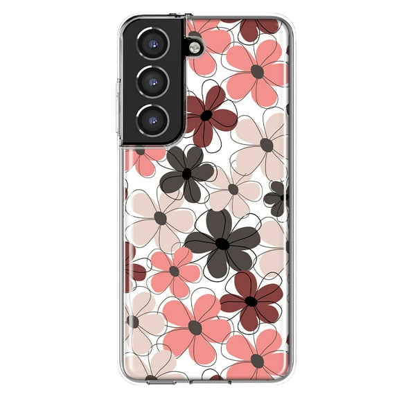 Mundaze - Case for Samsung Galaxy S22 Slim Shockproof Hard Shell Soft TPU Heavy Duty Protective Phone Cover - Summber Vibe Cute Flowers