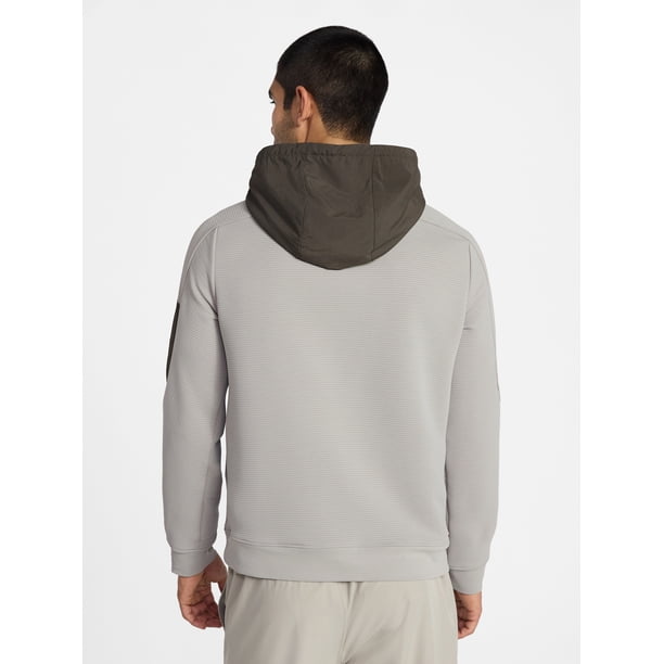 Athletic Works Men's and Big Men's Mix Media Hoodie, Sizes S-5XL