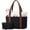 Black & Beige & Brown, variant on Puffer Tote Bag for Women, Puffy Work Handbag with Cup Holder, Travel Carry On Bag with Zipper for Teacher Nurse Gym