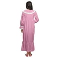 thumbnail image 4 of Moomaya Button Down Maxi Nightdress Long Sleeve Printed WoMen's Cotton Nightwear, 4 of 5
