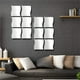 thumbnail image 1 of onlyliua para Interior/Exterior 6 Piezas de Pegatinas En Pared Espejo Ondulado de Cuerpo Entero, Decoración Del Hogar, Lámina de Plástico Acrílico para Espejo, para El Hogar, Sala de Estar, Dormitori, 1 of 1