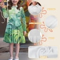 thumbnail image 6 of DISNIMO Palm Leaf Dress for Girls Size 3-4 Dresses Kids Button Dress Girls Long Sleeve Dress for Child Twirling Dresses for Girls Swing Dress Kids Skater Dresses for Girls Clothes Dresses Kid, 6 of 7