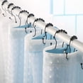 thumbnail image 5 of Ganchos para cortina de ducha, 12 anillos para cortina de ducha, rodillo de acero inoxidable, resistente al óxido, ganchos de ducha dobles anticaídas deslizantes para cortinas de baño, cortinas de du JFHHH pequeña, 5 of 5