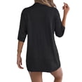 thumbnail image 6 of Cardigan Sweaters for Women Open Front Cropped Crochet Beach Cover Ups Black S, 6 of 9