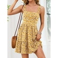 thumbnail image 4 of Sociala Womens Adjustable Straps Dress with Pockets Cute Sleeveless High Waist A-line Sundress Built-in Bra, 4 of 8