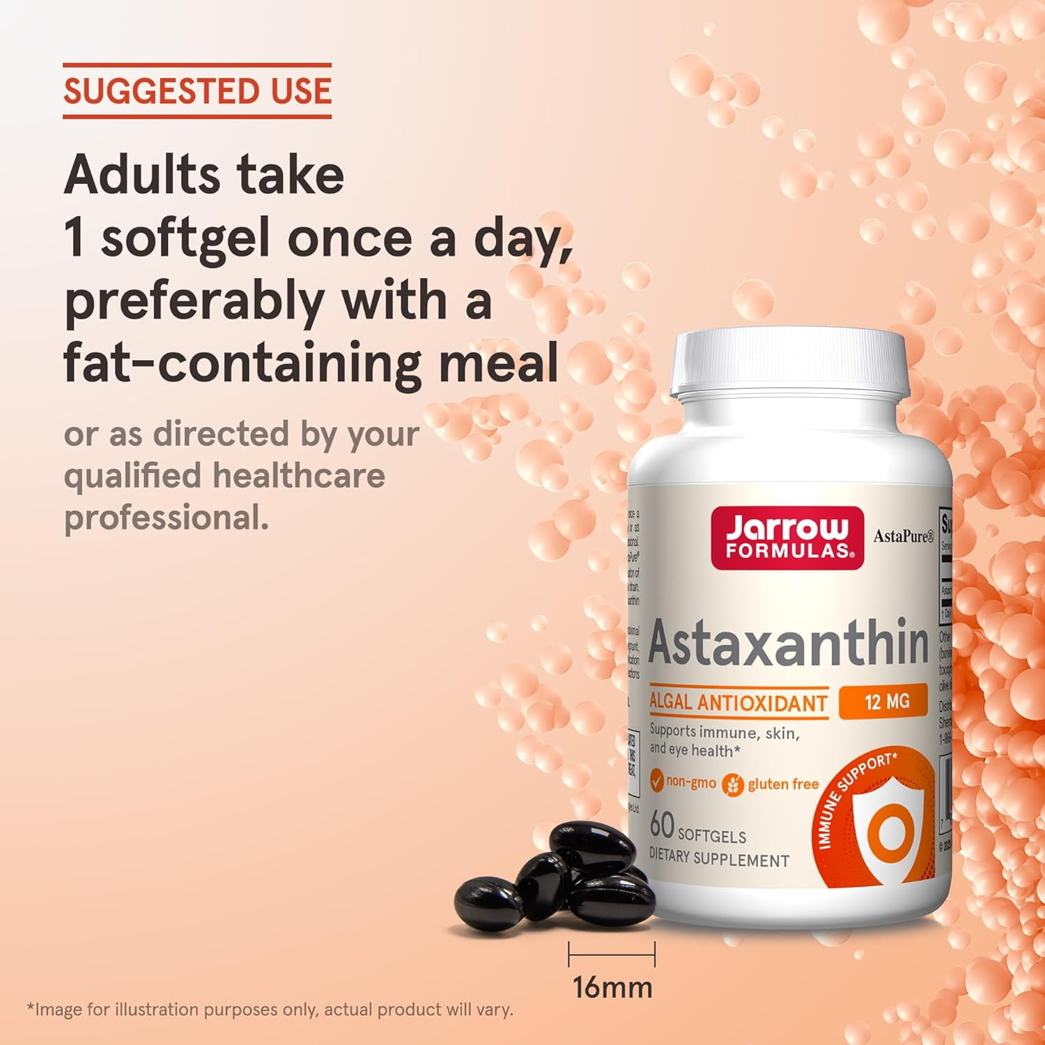 Jarrow Formulas Astaxanthin, 12 mg, 60 Softgels