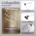 thumbnail image 6 of Lavish Home Foldable Clothes Drying Rack - Laundry Drying Rack Collapsible for Indoor/Outdoor Use (White), 6 of 10