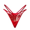 thumbnail image 2 of HaoXianJian Women G-String Lace Thongs T-back Sheer Mesh Low Waist Breathable Cheeky Underwear Panties Stretch Underpants, 2 of 4