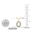 thumbnail image 5 of Dazzlingrock Collection 0.10 Carat (ctw) Round White Diamond Fancy Letter 'O' Initial Pendant 1/10 CT, 14K Yellow Gold, 5 of 6
