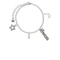 thumbnail image 2 of Delight Jewelry Silvertone Mini Penguin Silvertone Dream Big Charm Bracelet, 7.5+2" Extender, 2 of 4