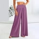 thumbnail image 1 of WILLBEST Pantalones Casuales elegantes para Mujer, Estilo Palazzo Fluido de Cintura Alta con Bolsillos para Mayor Comodidad y Versatilidad. Chica, 1 of 3