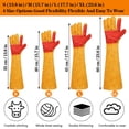thumbnail image 4 of HOMEIORA 1 Pair Animal Handing Gloves Bite Proof, Leather Welding Gloves, Gardening Gloves, Multipurpose Puncture Proof Glove for Dog, Cat, Reptile, Welding, Grilling, BBQ & Fireplace, S, 4 of 8