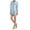 Light Blue, variant on American Bazi Women's Short Denim Shirt Dress RSD337 - BLU - 2XL