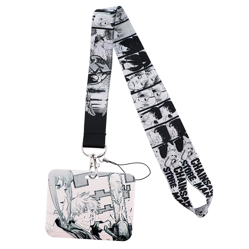 DejavYOU Chainsaw Man Neck Straps Keychains Holder Key Rings For Keys