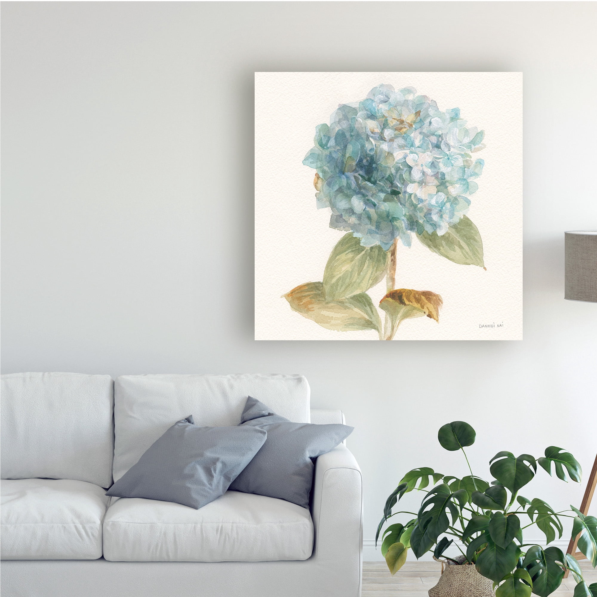 Trademark Fine Art 'Garden Hydrangea' Canvas Art by Danhui Nai