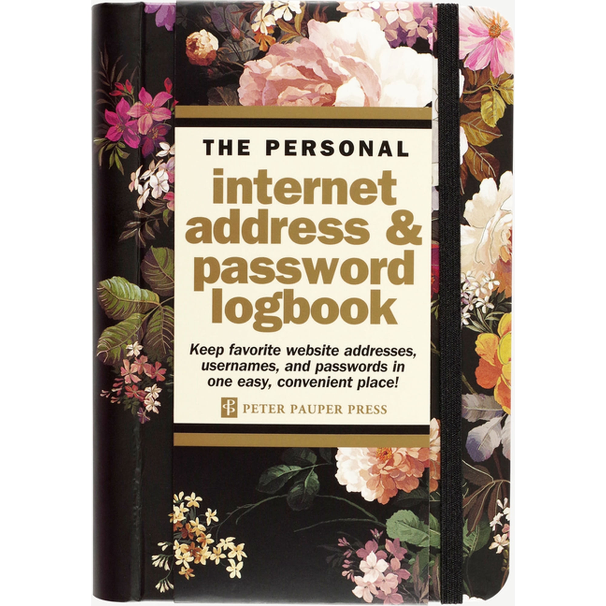 Midnight Floral Internet Address & Password Logbook (Other)