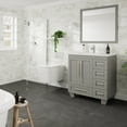 thumbnail image 3 of Eviva Loon 30"W x 22"D Gray Bathroom Vanity with White Carrara Quartz Vanity Top and Rectangular Undermount Sink, 3 of 8