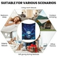 thumbnail image 5 of Night Scene Trees Reflection Starry Sky Cozy Flannel Blanket For Sofa Bed Travel Camping Living Room Office Chair Soft Warm Comfortable Polyester Gift For Family Or Friends, 5 of 10