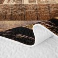 thumbnail image 5 of Feelyou Cabin Outdoor Fishing Quilt King for Men Boys, Mountain Lake Animal King Coverlet Set, Brown, 3pcs, 5 of 7