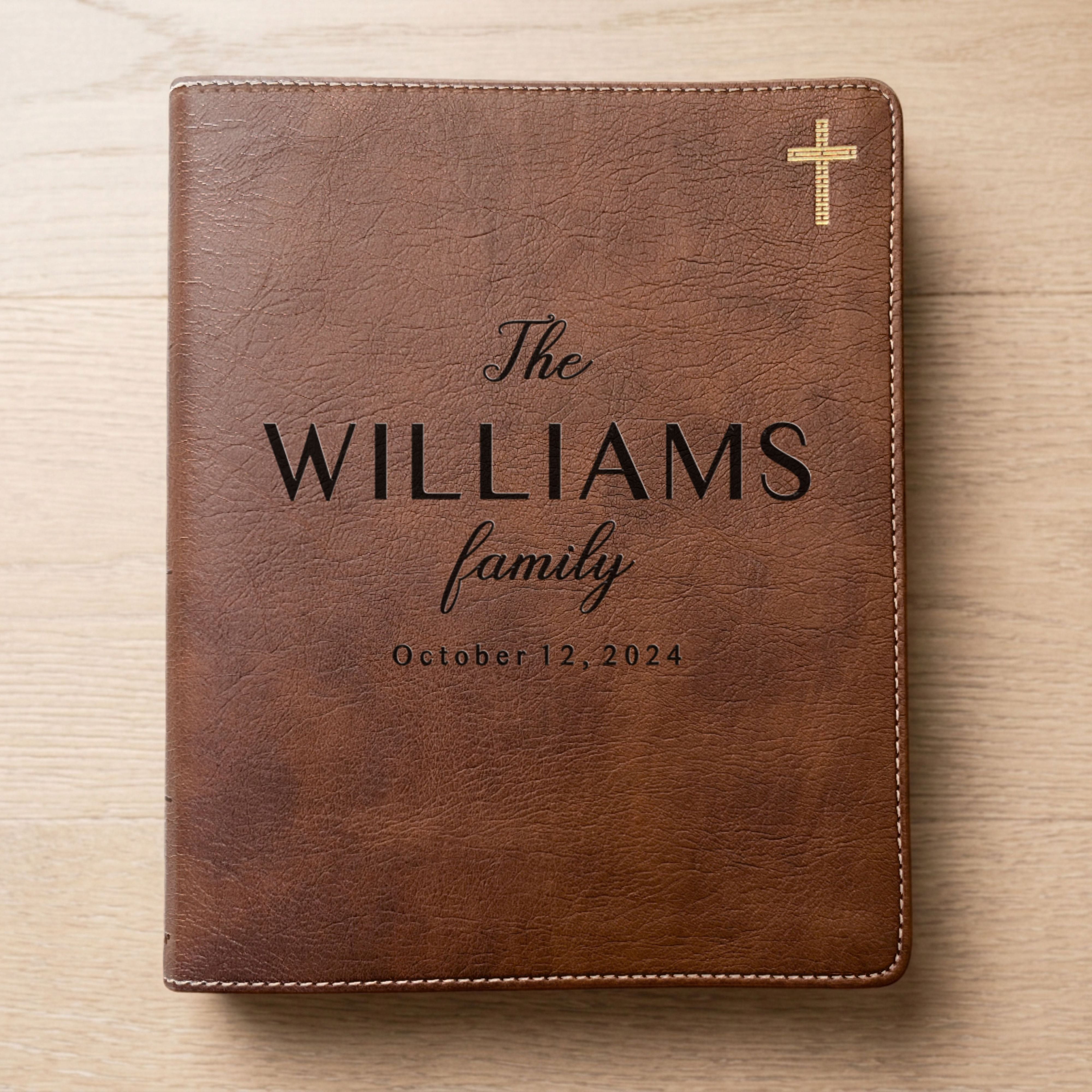 Personalized NIV Family Bible Set, Wide Margin Journaling Bible, Red Letter Edition with Tabs and Highlighters, Christian Wedding Gift