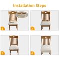 thumbnail image 4 of 4 Piezas Fundas De Cojín para Silla De Comedor Jacquard - Beige, Funda para Silla Elástica De Color Sólido, Funda para Silla De Comedor para El Hogar De Hotel, 4 of 5