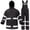 Black/Hi-Vis, variant on Niruoxn Rain Suits for Men Women Waterproof Heavy Duty Rain Gear Hi-Vis Rain Jacket & Pants for Fishing(Navy,XL)