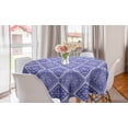thumbnail image 1 of Mandala Round Tablecloth, Bohemian Oriental Tattoo Style Paisley Inspired Ethnic Snow Flake, Circle Table Cloth Cover for Dining Room Kitchen Decor, 60", Pastel Purple Violet Blue, by Ambesonne, 1 of 1