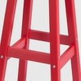 thumbnail image 4 of WestinTrends Malibu 29" HDPE Outdoor Patio Square Bar Stools (Set of 2), Red, 4 of 8