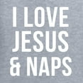 thumbnail image 6 of Wild Bobby, I Love Jesus & Naps Inspirational/Christian Women Graphic Long Sleeve Tee, Heather Grey, Large, 6 of 6