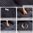 thumbnail image 5 of BYBYME Chaise Lounge Chair,No Assembly Cloud Plush Corduroy Upholstered Sofa Bed,Boneless Chaise with 3 Pillows,Cozy Sleeper Couch for Living Roomwith Ottoman,Grey, 5 of 10