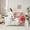 Red Gray, variant on Manfei Japanese Style Bedding Comforter Set 7 Pieces for Girls Women, Ocean Wave Queen Bedding Sets, Chic Cherry Blossoms Queen Sheet Sets, Super Cozy Room Decor