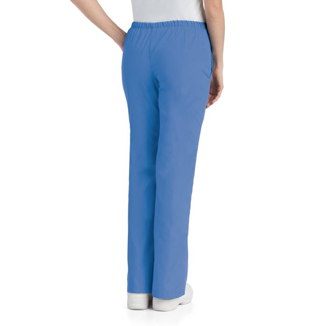 Landau Essentials Flare Leg Scrub Pants for Women: Classic Relaxed Fit, Drawstring/ Elastic Waist 8335