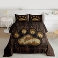 thumbnail image 2 of Castle Fairy Boys Bear Paw Print Queen Comforter Set,Vintage Cabin Bedding Comforter Set, 2 of 8