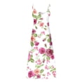 thumbnail image 3 of KEINXS Women Dresses Summer Sleeveless V Neck Print Maxi Dress Summer Casual Sundress Beach Holiday Party Cami Tank Dress Party Long Dress Sling, 3 of 6