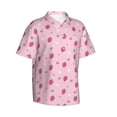 thumbnail image 3 of Xecao Strawberries print Hawaiian shirt - a stylish short-sleeve button-down for men, perfect for casual beach and tropical outings., 3 of 9
