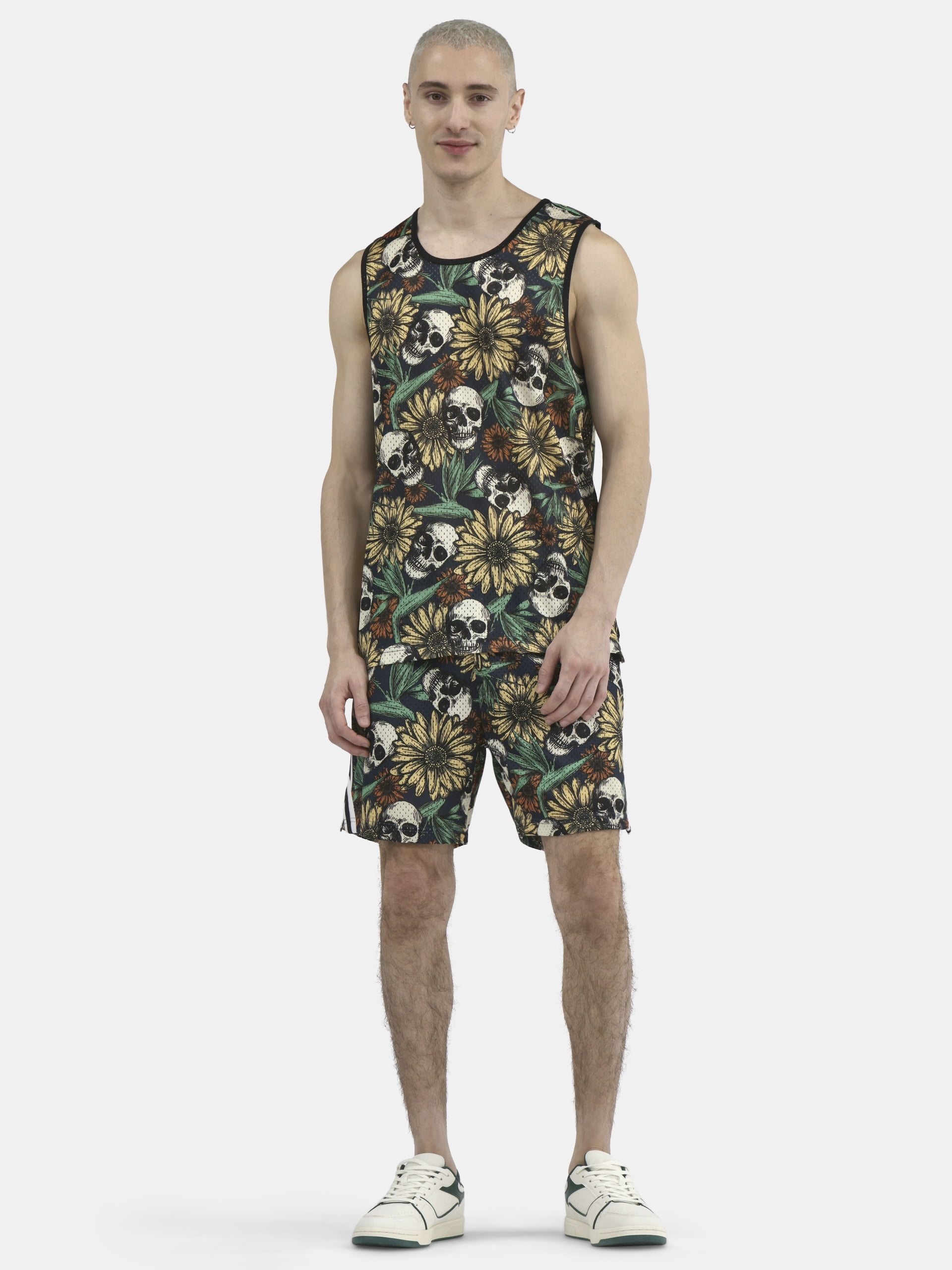No Boundaries Men's & Big Men's Solid and Printed Mesh Shorts, Sizes XS-5XL