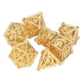 thumbnail image 2 of Juego de Dados de Metal ANGGREK Números Claros Dorado, 2 of 8