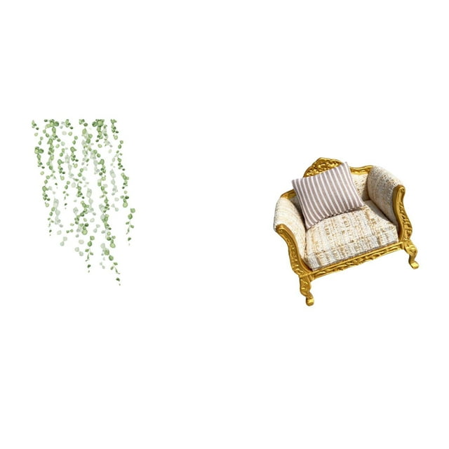 Adhesivo de pared,Vinilo decorativo de pared con enredaderas colgantes para dormitorio (DIY),Vinilo decorativo de hojas verdes para pared,ideal para la oficina.,sofá de casa de