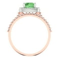 thumbnail image 4 of Clara Pucci 14K Rose/White Gold 1.495 Simulated Green Diamond Engraveable Engagement Ring + Wedding Band Set, 4 of 7