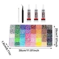 thumbnail image 6 of Resin Jelly Rhinestones Bedazzling Kit – 30000 Pcs 3mm Flatback Gems for Crafting, with 3 B7000 Glue Tubes for Clothing, Shoes, Nail Art, Diamond Art & DIY Projects(28 colors), 6 of 6