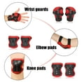 thumbnail image 5 of Unique Bargains 6pcs Skating Bike Protective Palm Wrist Elbow Knee Pad for Kids, Red Black, 5 of 8