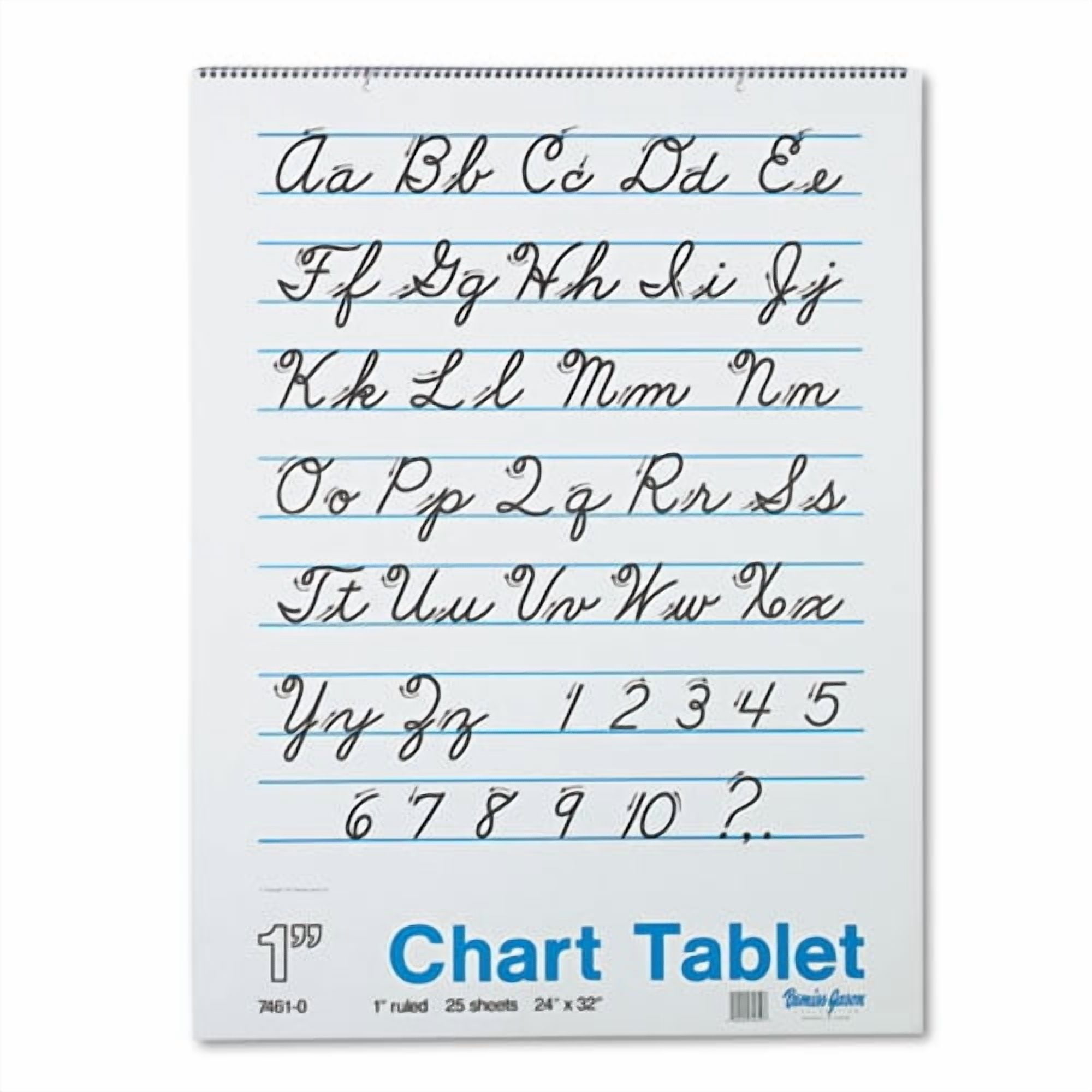 Chart Tablets, Presentation Format (1" Rule), 25 White 24 X 32 Sheets | Bundle of 5 Each