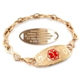 thumbnail image 1 of MedicEngraved Rose Gold Stainless Steel Custom Medical Alert Bracelet - 6mm Infinity Link, 1 of 7