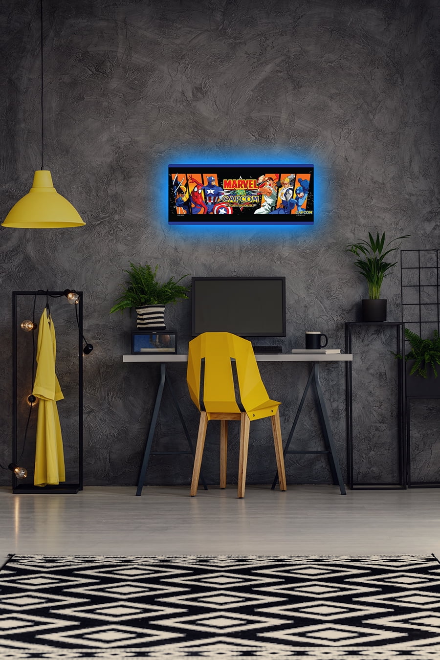ファイトup Arcade1up X-Men VS Street Fighter Light Up Wall Mounted