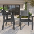 thumbnail image 3 of Outdoor Patio Dining Chairs Set of 2 High Back for Lawn Garden Backyard,Gray, 3 of 8