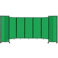 thumbnail image 1 of Versare Polycarbonate Room Divider 360 Portable Wall Partition | Freestanding Office Dividers | Locking Wheels | Privacy Screen Panels - 19'6" x 7'6" Green Thermoplastic Polymer, 1 of 5
